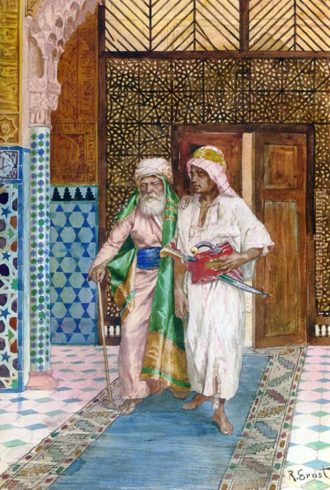 Returning Home painting - Rudolf Ernst Returning Home art painting